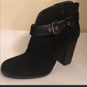 BCBG black leather boots 9
